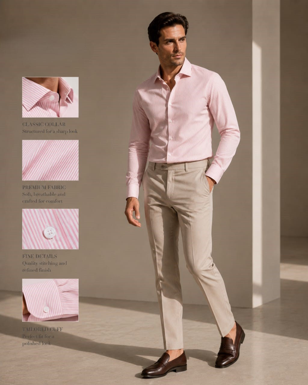 Oxford lining shirt for men