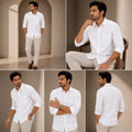White linen shirt for men