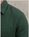 Linen shirt for men forest green