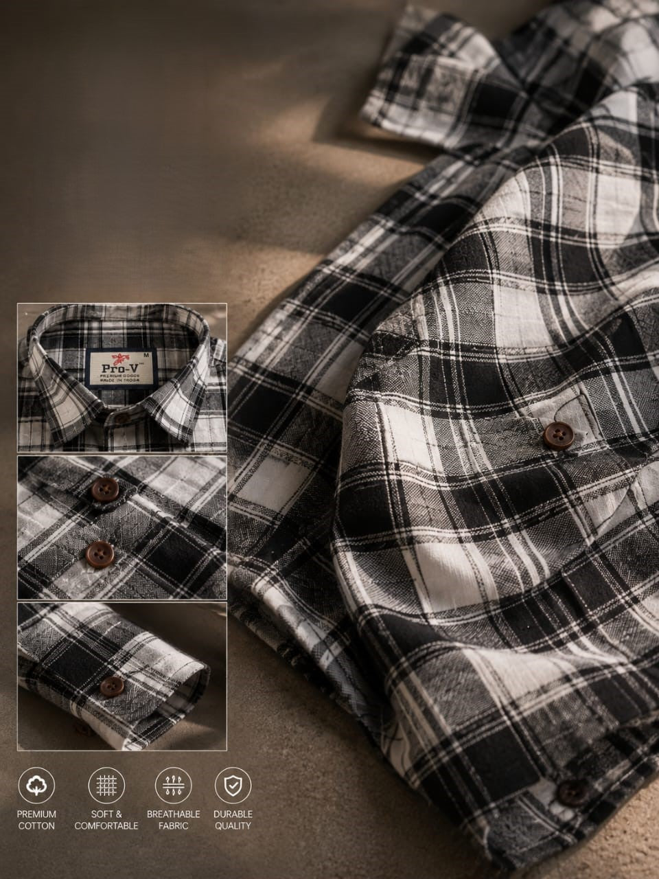 Checked shirt for men