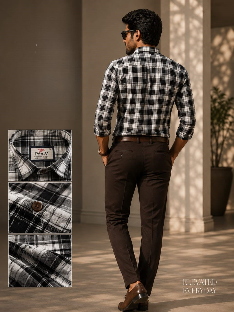 Checked shirt for men