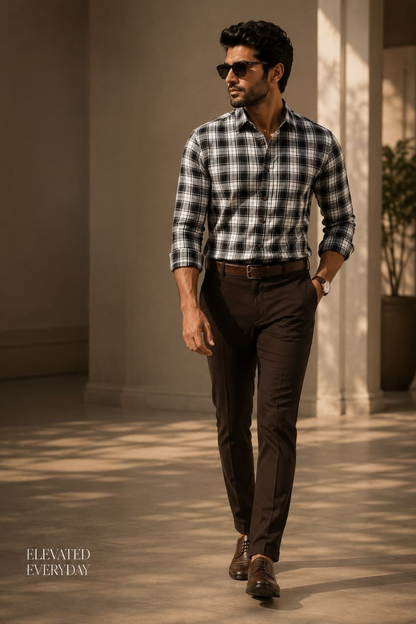 Checked shirt for men