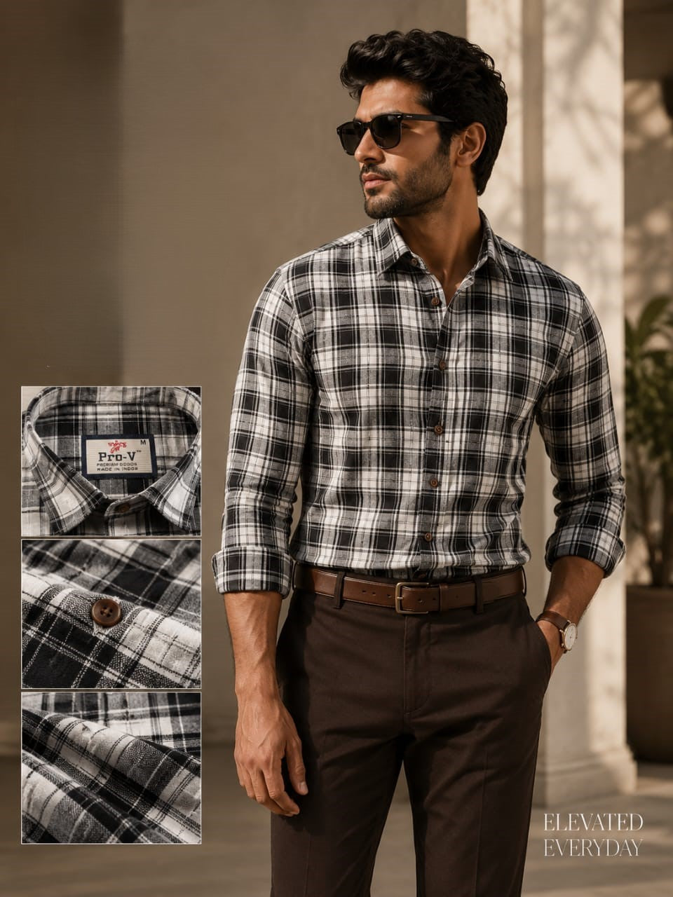 Checked shirt for men
